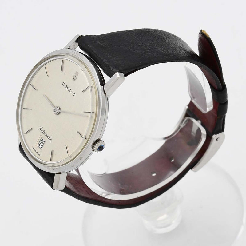 稼働 腕時計 CORUM コルム 89B127 自動巻き AT デイト シルバー色文字盤 メンズ H6808