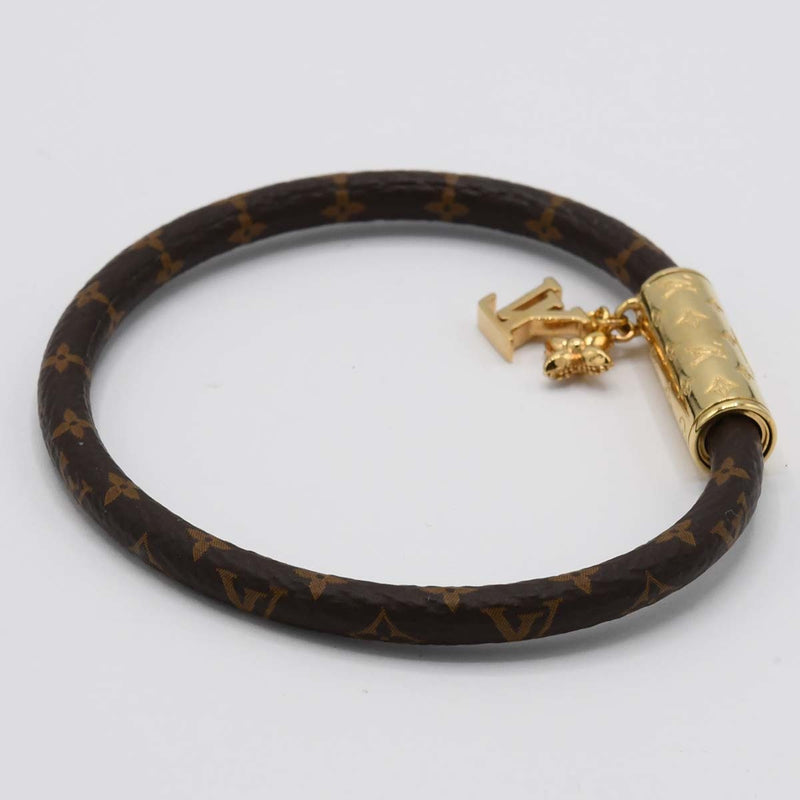 LOUIS VUITTON LV ルイヴィトン ブレスレット M1035F 17cm LVプッシュ モノグラム  アクセサリー 箱有 M4136