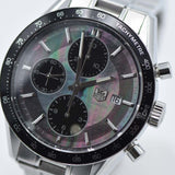 腕時計 稼働 TAG HEUER タグホイヤー CV201K BA0794 ブラックパール 自動巻き 600本限定 シェル文字盤 箱有 H1761