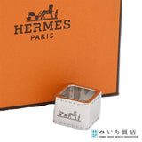 HERMES エルメス スカーフリング ミニ・ボルデュック 服飾小物 シルバーカラー 保管袋/箱 H22942!