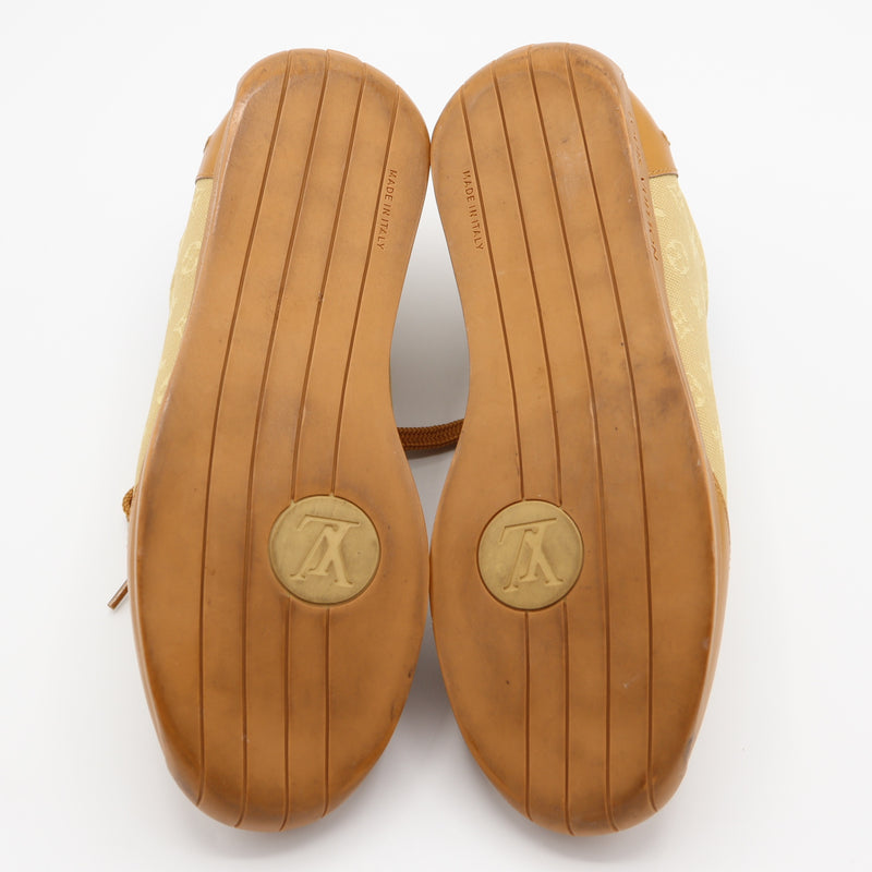 LOUIS VUITTON ルイヴィトン スニーカー モノグラム GO1014 37 1/2 靴 ブラウン系 レディース 25k355-4