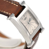 腕時計 稼働 HERMES エルメス HH1.210 Hウォッチ ドゥブルトゥール クォーツ レディース 白色文字盤 箱有 H850