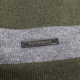 BURBERRY バーバリー 2点セット カーディガン セーター ボーダー柄 B1N64-455-76 グレー/カーキ サイズ2 J17-2