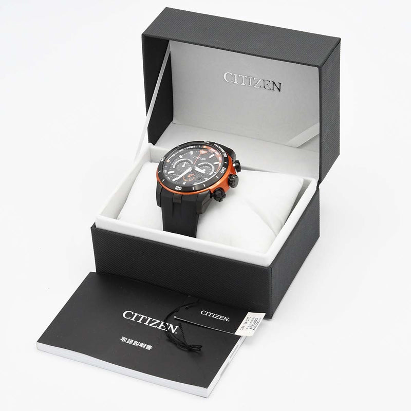 腕時計 稼働 CITIZEN シチズン B620-S094828 CA4154-07E タキシメーター エコドライブ クロノグラフ 黒文字盤  箱有 25k459-3