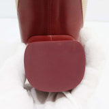 CELINE セリーヌ ショートブーツ ベージュ/マルーン レザー サイズ38 25cm 靴 レディース 箱 26k228-6