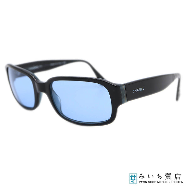 CHANEL シャネル サングラス 5010 C.540/65 マトラッセ 53□19 135 ブラック×ブルー 度なし 箱・ケース有 H20300