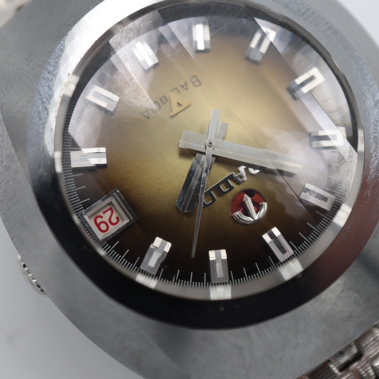 【稼働品】メンズ　RADO　腕時計　自動巻き　バルボア 貴重】ラドー/バルボア/ゴールド/35㎜/自動/デイト/メンズ腕時計