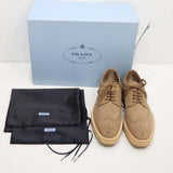 PRADA プラダ スエード レザー ウィングチップシューズ 靴 サイズ36 1/2 約23.5cm 箱保存袋 ok1756
