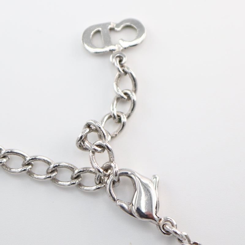 Christian Dior ディオール ブレスレット キューブ 4チャーム 約5.9g シルバーカラー アクセサリー 袋 M1509-3