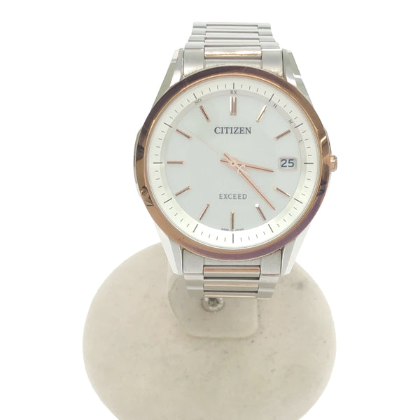 稼働 時計 CITIZEN シチズン EXCEED エクシード H110-T020020 デイト ECO-DRIVE シルバー色文字盤 レディース H18713