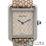腕時計 稼働 Cartier カルティエ タンクソロ クォーツ パイソン柄文字盤 2023.10電池交換 H6876