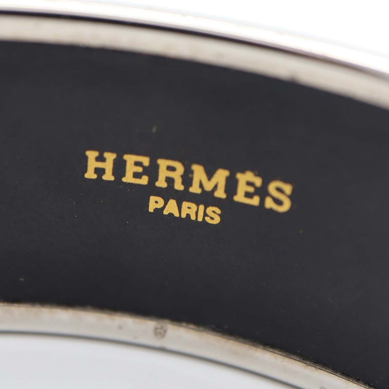 HERMES エルメス エマイユGM バングル 七宝焼き 馬 総重量約47.7g シルバーカラー アクセサリー レディース k1160