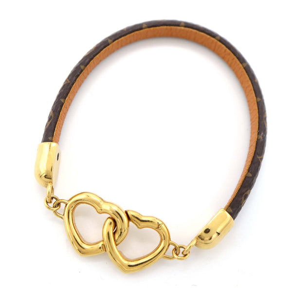 LOUIS VUITTON LV ルイヴィトン ブレスレット セイイエス M6758E 17 約9.8g ブラウン アクセサリー H18905