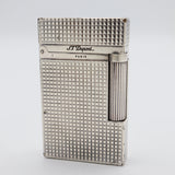 S.T.Dupont デュポン ガスライター ライン2 ダイヤモンドヘッド シルバーカラー 喫煙具 着火未確認 ケース有 eco1746