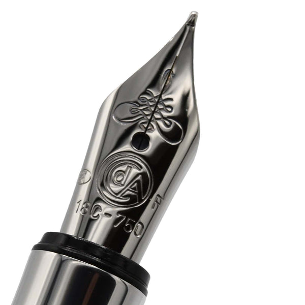 CARAN dACHE カランダッシュ K18 750 万年筆 F ウッド×メタルシルバー 文房具 筆記未確認 CARAN dACHE カランダッシュ