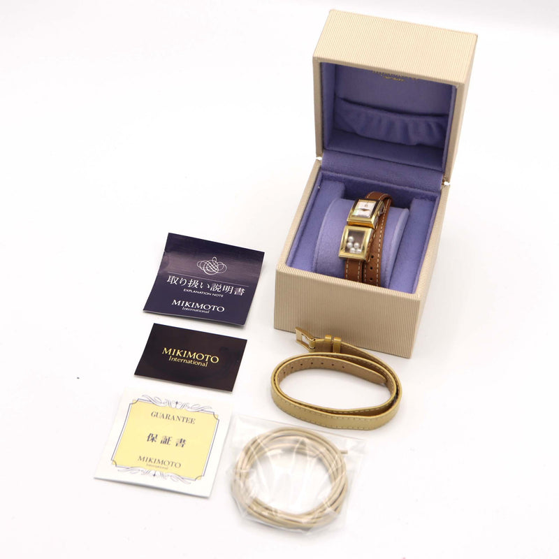 腕時計 稼働 MIKIMOTO ミキモト マルチフォームウォッチ NNS378CF 5P パール クォーツ シェル文字盤 2025.4電池交換済 K84