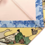 未使用 HERMES エルメス カレ90 Les Artisans d'Hermes エルメスの職人たち シルク スカーフ ピンク H14983