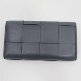 BOTTEGA VENETA ボッテガヴェネタ 長財布 カセット ラージ フラップウォレット マキシイントレチャート グレー 袋あり H17070