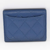 CHANEL シャネル コインケース マトラッセ ココマーク ブルー 小銭入れ 財布 H4962