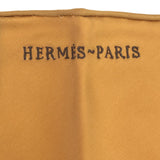 M3229 未使用 HERMES エルメス  Pointe brode Liste au Bloc ポワント ブロデ ツイリー・オ・ブロック トライアングル スカーフ ブラウン系 M3229