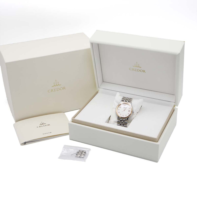 SEIKO セイコー クレドール 8J86-7A00 クォーツ 白色文字盤 箱・コマ・取説あり 25K902-1