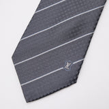 LOUIS VUITTON ルイヴィトン LV M67979 ネクタイ クラヴァット・エク シルク100 グレー 系 206-3