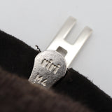 HERMES エルメス 手袋 グローブ スエード Hチャック 7 1/2 カシミヤ100 ブラウン 服飾小物 M4158