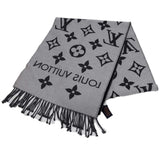 LOUIS VUITTON LV ルイヴィトン マフラー M77853 モノグラム ブラック 服飾小物 箱有 H21780