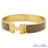 HERMES エルメス エナメルブレスレット クリックH ブレスレット バングル ゴールドカラー×ベージュ アクセサリー レディース ok1764