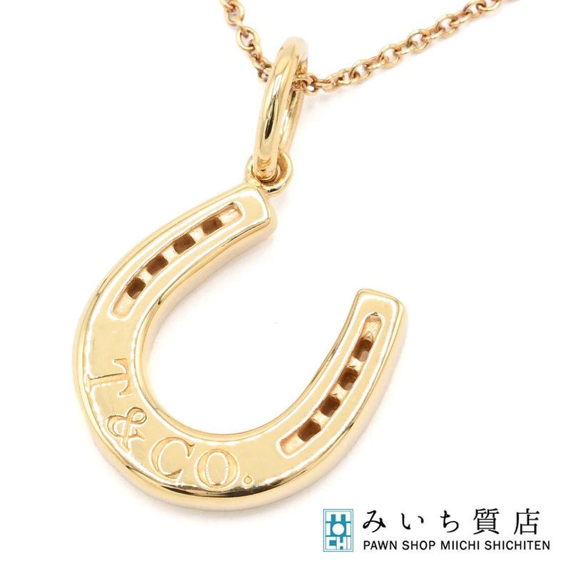 仕上げ済 TIFFANY&Co. ティファニー ホースシュー ネックレス ゴールド 750 ペンダント レディース 約5.4g ok869