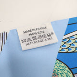 HERMES エルメス マキシツイリー ANIMAPOLIS アニマポリス スカーフ シルク100 ブルー 箱有 H24240