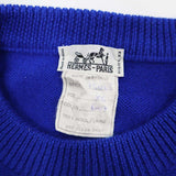 HERMES エルメス 青 セーター サイズXS ニット ウール100% レディース H21644