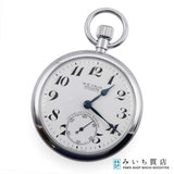 稼働 懐中時計 SEIKO セイコー プレシジョン 青針 セコンドセッティング 鎖付き 15石 手巻き 26k714-2