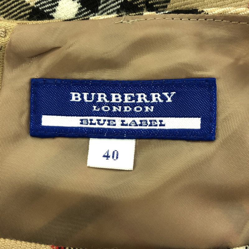 BURBERRY LONDON BLUE LABEL バーバリー ブルーレーベル ワンピース ノースリーブ ノバチェック 40サイズ ok360-23