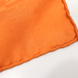HERMES エルメス カレ40 スカーフ ハンカチ H柄 オレンジ シルク100 服飾小物 箱有 ok1270