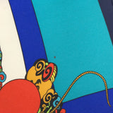 HERMES エルメス スカーフ カレ90 SOIES VOLA 大空に舞うシルク シルク100％ ブルー系 服飾小物 H20493
