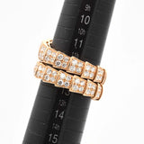 BVLGARI ブルガリ セルペンティ ヴァイパー リング ルベライト パヴェダイヤ スネーク サイズL 13号 750 K18PG 15.6g ◆H21695