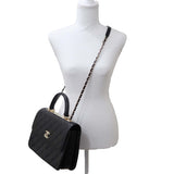 CHANEL シャネル トレンディCC ラムスキン 2WAY ハンドバッグ マトラッセ ショルダーバッグ ブラック 袋あり H14874