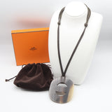 HERMES エルメス ネックレス バッファロー ホーン ブラウン ブラック アクセサリー 箱 K1536