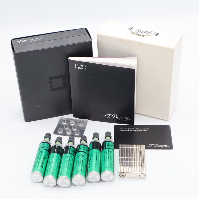 S.T. Dupont デュポン ガスライター 13138 ギャッツビー インターセクト レクタングル ブロックチェック 喫煙具 着火確認済み H4688