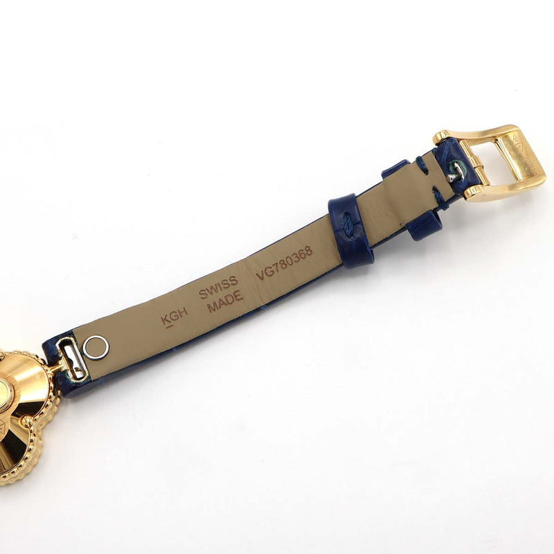 稼働 腕時計 VanCleef&Arpels VCA ヴァンクリーフ アルハンブラ Au750 VCAR08WT00 2025.10月電池交換済 箱保 25k877-1