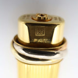 Cartier カルティエ ヴィンテージ トリニティ ボールペン ストライプ オーバル キャップ式 筆記用具 筆記未確認 J395