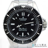 腕時計 稼働 EDOX エドックス 80120-3MN-NIN ネプチュニアン スカイダイバー 自動巻き 黒色文字盤