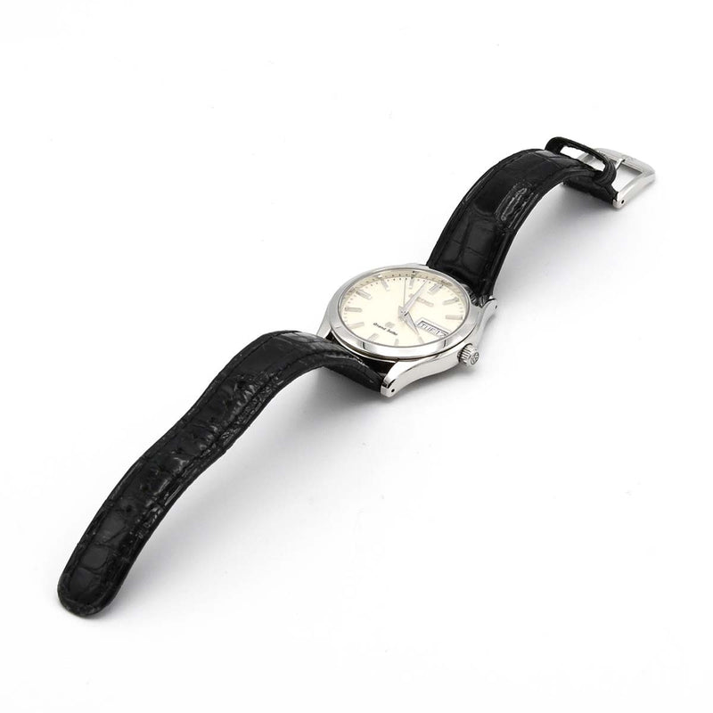稼働 Grand Seiko グランドセイコー デイデイト 腕時計 SBGT019 9F83-0AB0 クォーツ ホワイト文字盤 2025.6電池交換済 ケース有 K152