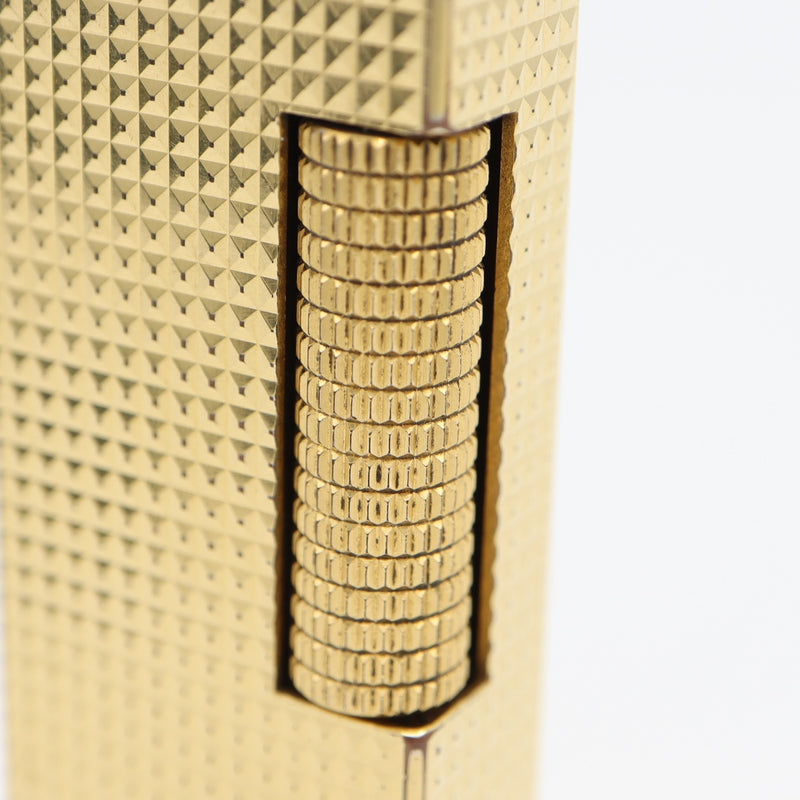dunhill ダンヒル ガスライター スクエア型 ゴールドカラー 喫煙具 着火未確認 ケース有 M990