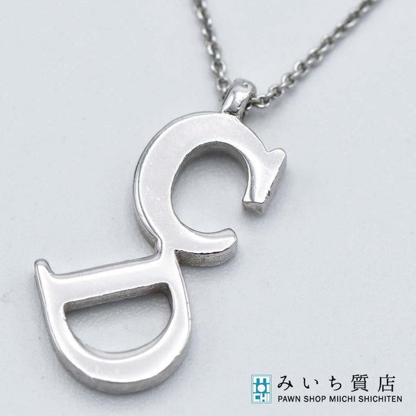 Christian Dior ディオール ネックレス CDロゴ シルバーカラー 約3.9g アクセサリー 箱 H9283