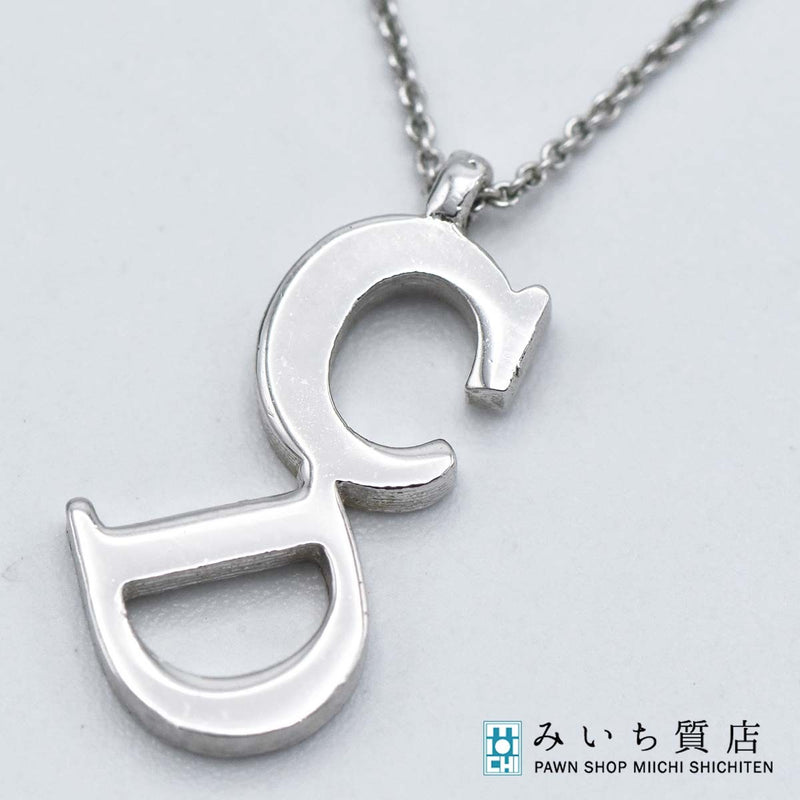 Christian Dior ディオール ネックレス CDロゴ シルバーカラー 約3.9g アクセサリー 箱 H9283