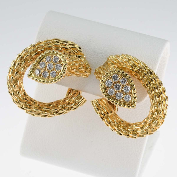 仕上済 BOUCHERON ブシュロン イヤリング セルパンボエム 750 19.2g 箱有 ジュエリー H3569