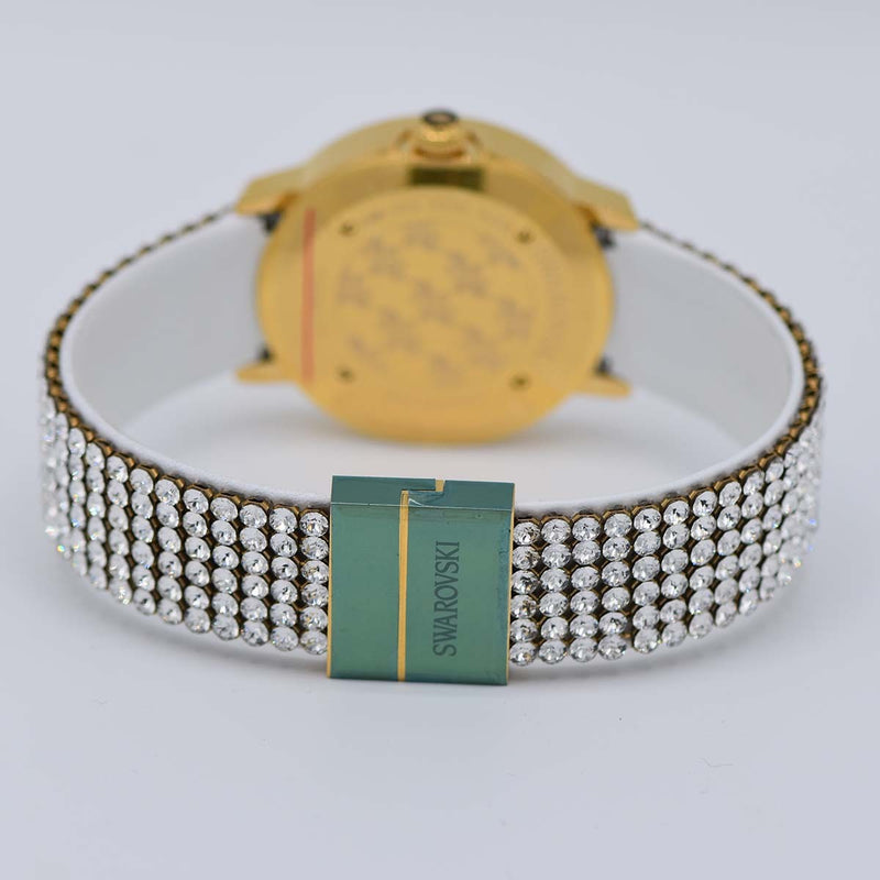未使用 腕時計 稼働 SWAROVSKI スワロフスキー 1000670 クォーツ シルバー色文字盤 2025.7電池交換済 箱有 H1723