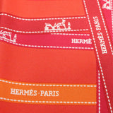 HERMES エルメス カレ40 ガヴロッシュ スカーフ ボリュデュック柄 Bolduc au Carre オレンジ×レッド 箱有 H23917